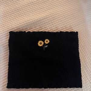 Hollister Black Smocked Tube Top